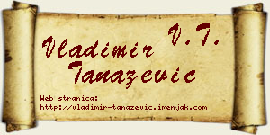 Vladimir Tanazević vizit kartica